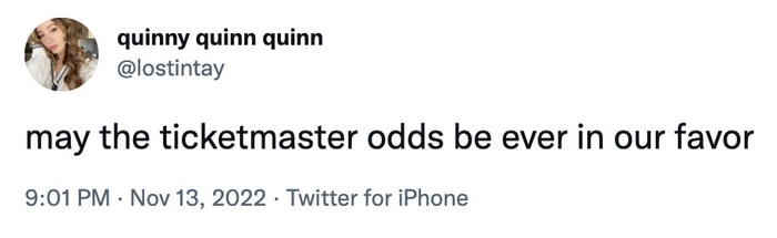 Taylor Swift Ticketmaster Tweets Memes - odds be in your favor