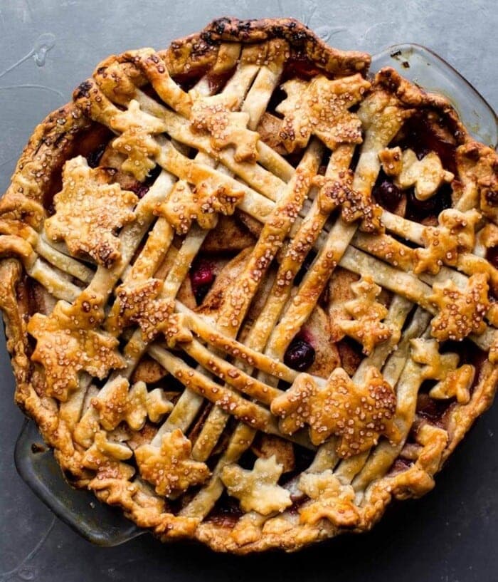 Thanksgiving Dessert Ideas - Cranberry Almond Apple Pie