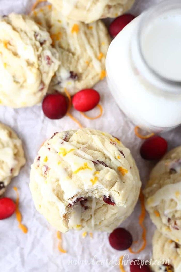 Thanksgiving Dessert Ideas - Cranberry Orange Cookies