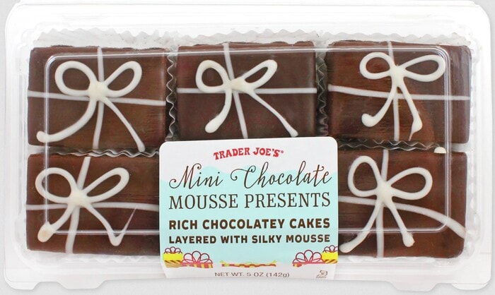 Trader Joe's Holiday Items 2022 - Mini Chocolate Mousse Presents