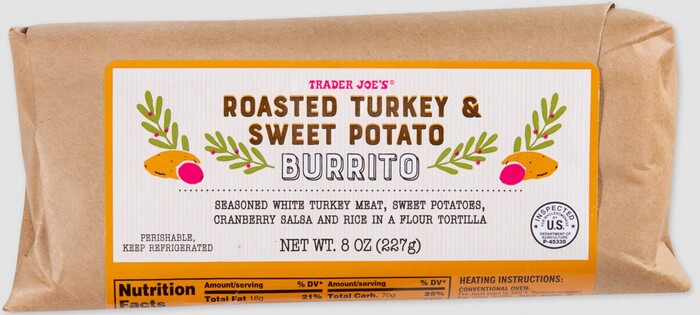 Trader Joe's Thanksgiving Items - Turkey and Sweet Potato Burrito