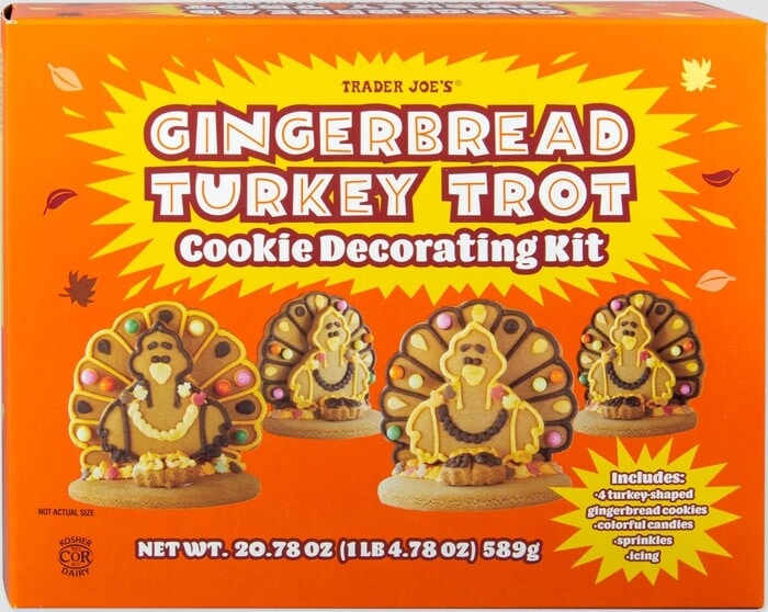 Trader Joe's Thanksgiving Items - Gingerbread Turkey Trot Cookie Decorating Kit