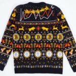 Ugly Christmas Sweaters 2022 - Merry Cryptmas Cryptocurrency Knitted Christmas Sweater