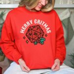 Ugly Christmas Sweaters 2022 - Dungeons and Dragons Christmas Party Sweatshirt