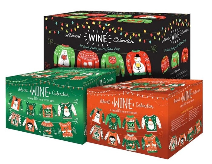 Wine Advent Calendar 2022 - Holiday Sweater Wine Advent Calendar at Sip & Savor