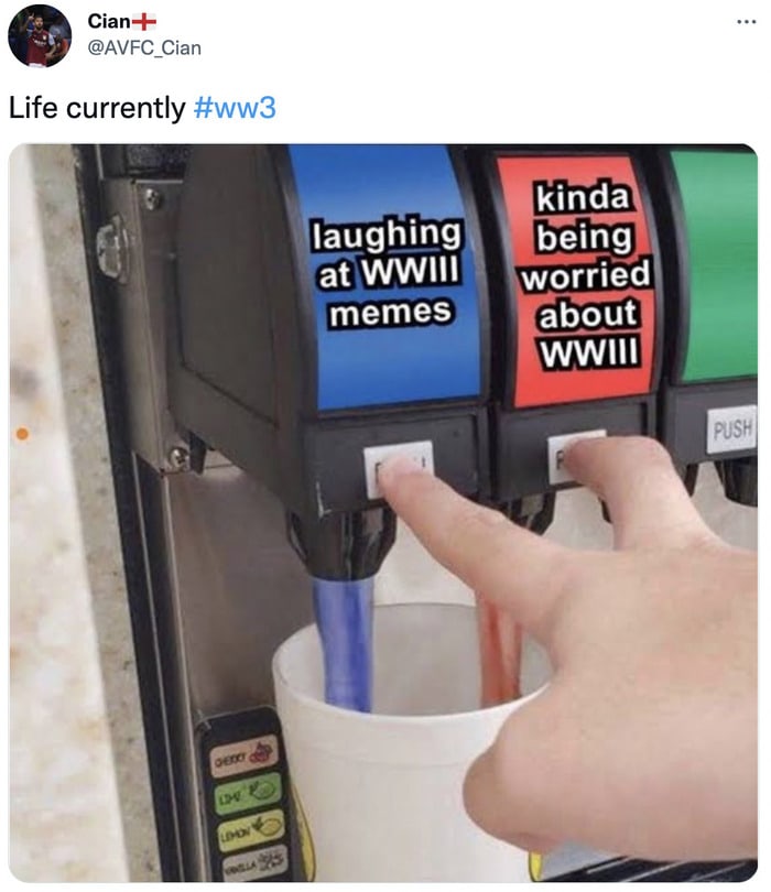 World War 3 Memes Tweets - soda dispenser