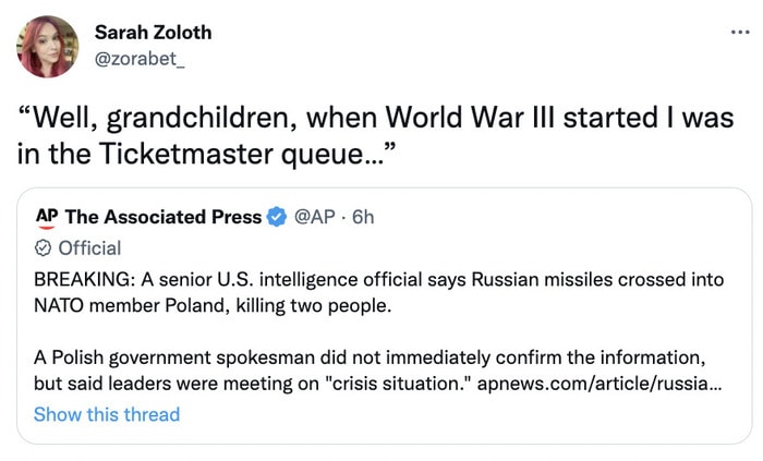 World War 3 Memes Tweets - when ww3 started ticketmaster line