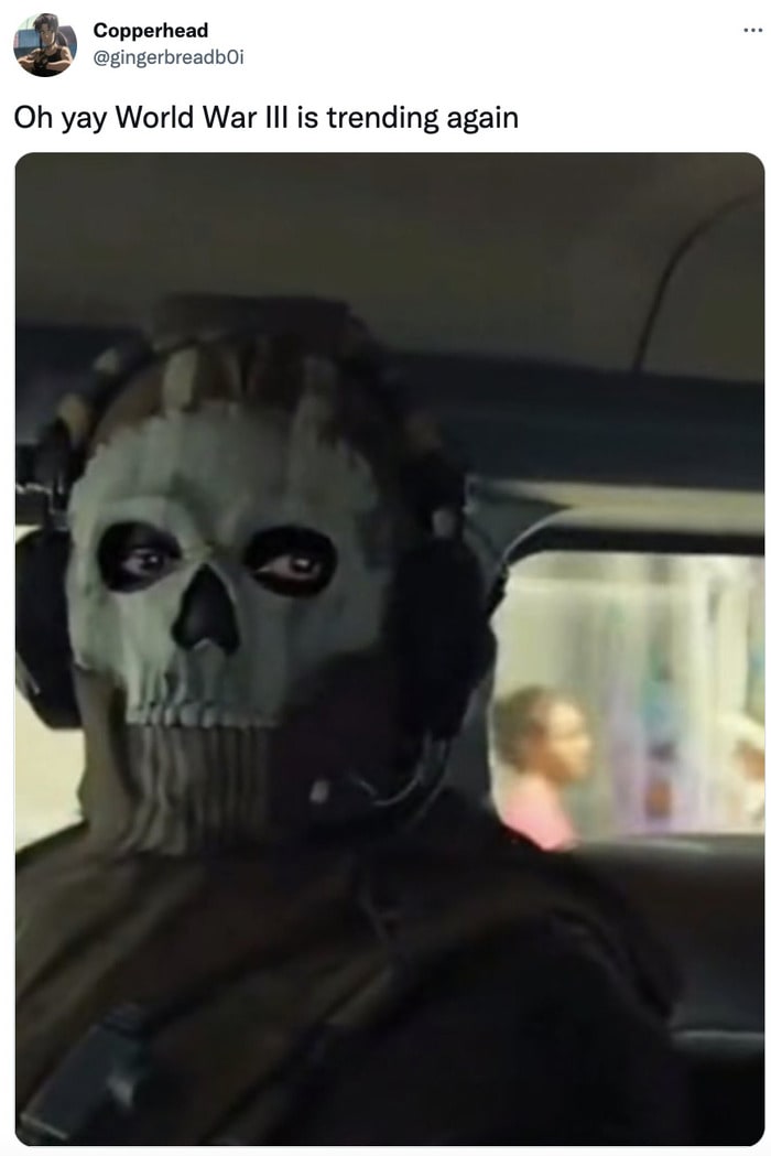 World War 3 Memes Tweets - masked man
