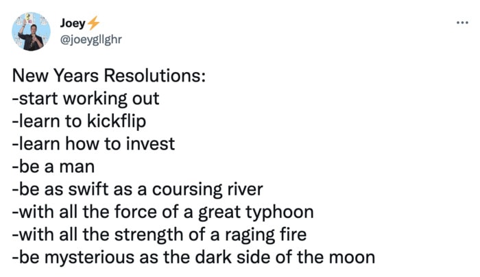 New Year's Resolution Memes and Tweets - ambitious