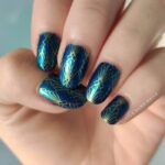 Art Deco Nails - Shimmery Teal Art Deco Nails