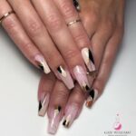 Art Deco Nails - Nude Art Deco Nails