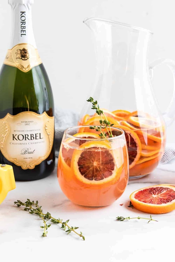 Champagne Cocktails - Blood Orange Champagne Sangria