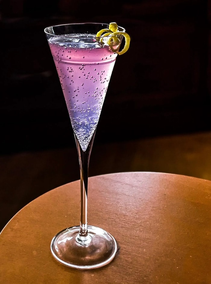 Champagne Cocktails - Rose Syrup French 75
