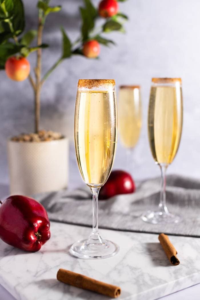 Champagne Cocktails - Caramel Apple Mimosa