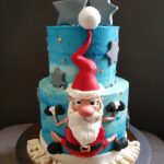 Christmas Cakes - Weight-Lifting Santa Cake