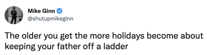 Christmas Memes TWeets - dads on ladders