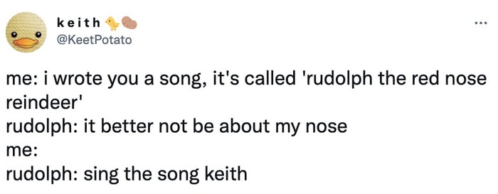 Christmas Memes TWeets - rudolph song