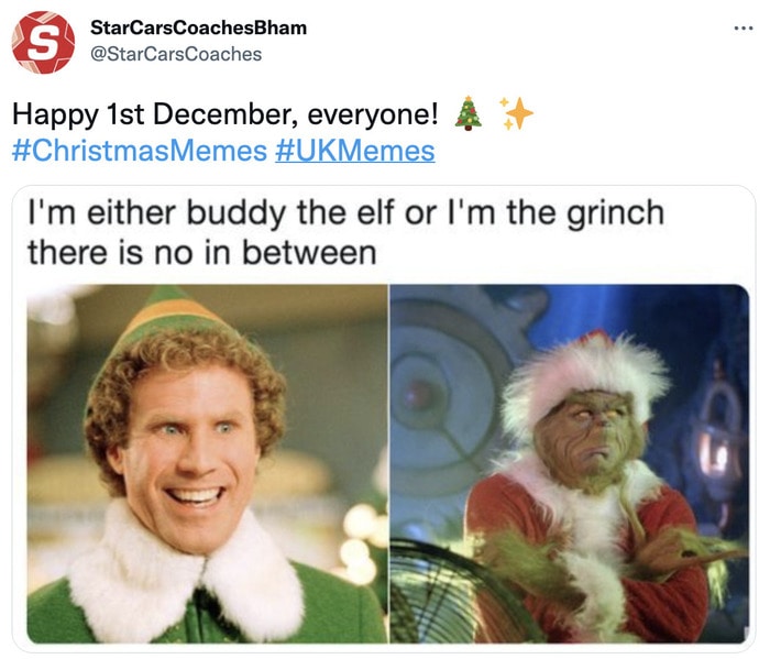 Christmas Memes TWeets - elf vs grinch
