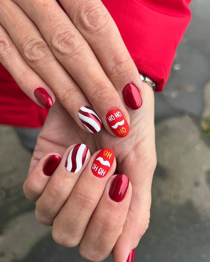 Christmas Nail Ideas 2022 - Ho Ho Ho Nails