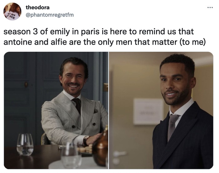 Emily In Paris Season 3 Tweets Memes - antoine and alfie