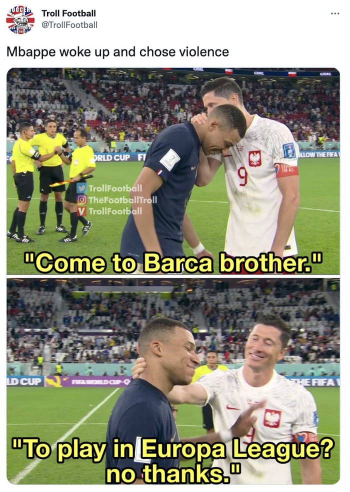 FIFA World Cup 2022 Memes, Tweets, Reactions - mbappe