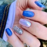 Hanukkah Nail Designs - Blue With Silver Accent Nails