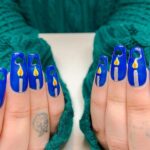 Hanukkah Nail Designs - Menorah Candle Nails