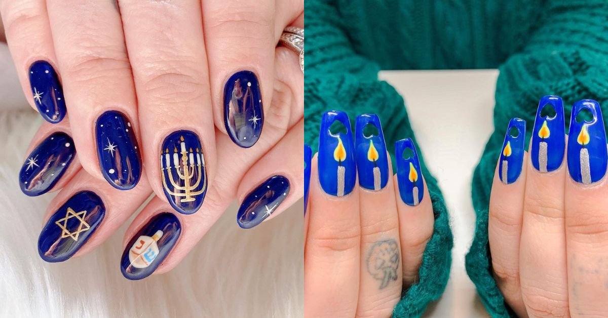 The Prettiest Hanukkah Nail Designs for 2022 - Let\'s Eat Cake