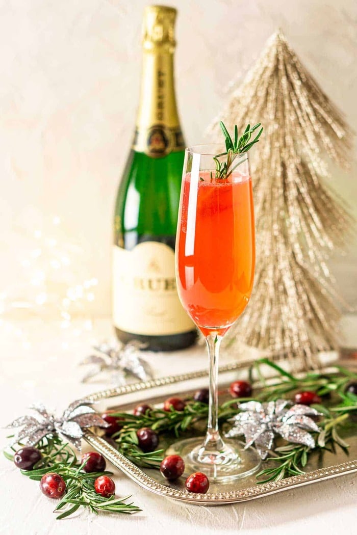 New Year's Drinks - Cranberry French 75