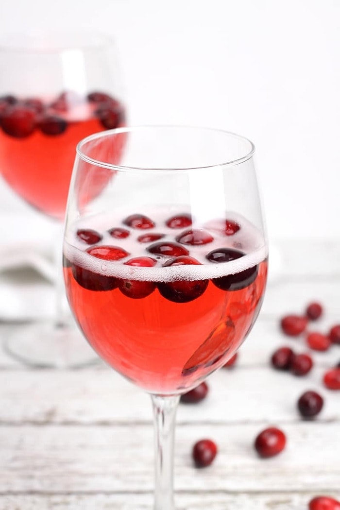 New Year's Drinks - Cranberry Prosecco Punch