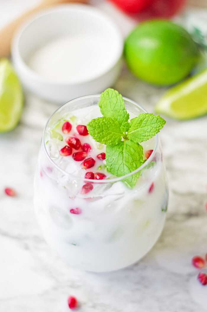 New Year's Drinks - White Christmas Mojito