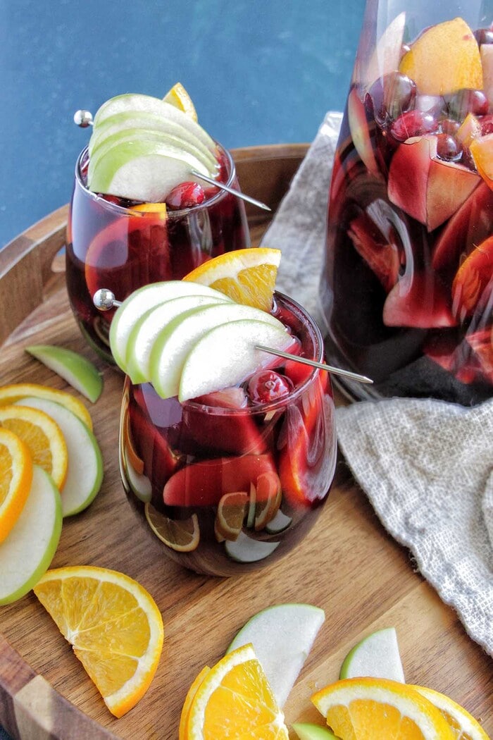 New Year's Drinks - Winter Sangria