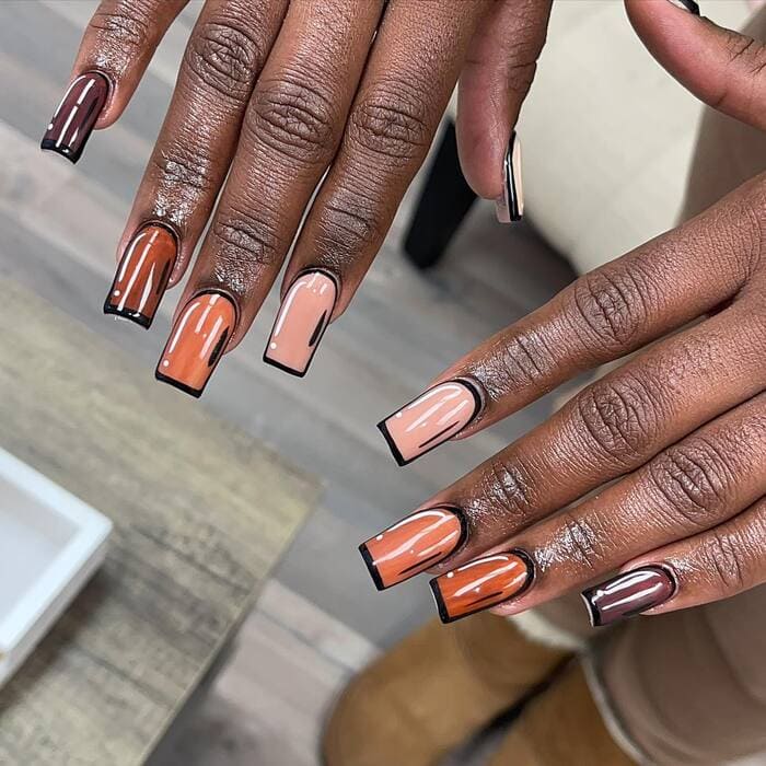 Pop Art Nails - Neutral Toned Pop Art Nails