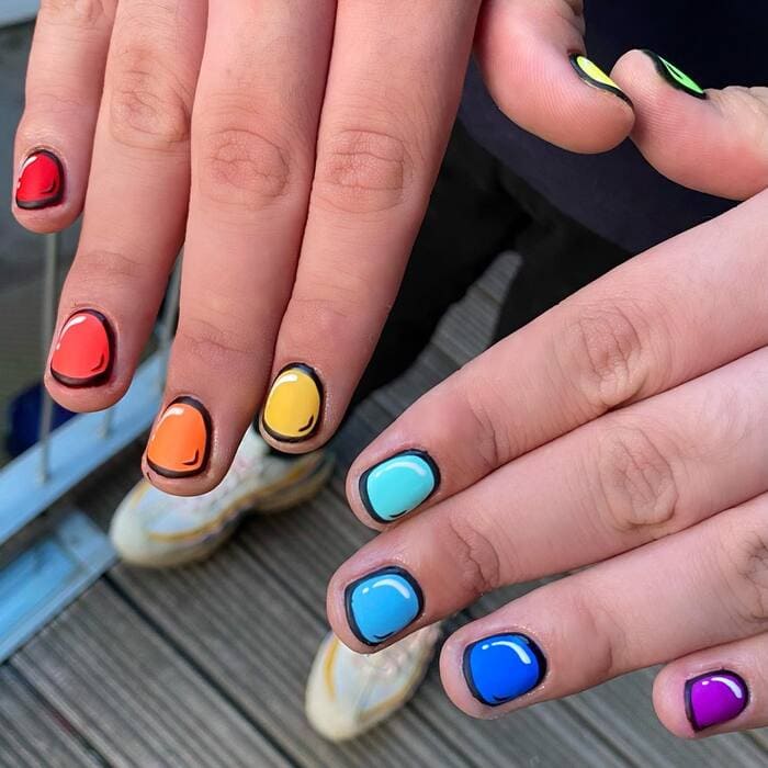 How To Do The Viral Pop Art Nails Trend, Plus 13 Ideas - Let's Eat Cake