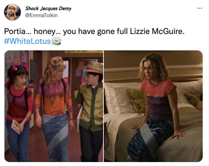 White Lotus Season Two Memes Tweets - portia lizzie mcguire
