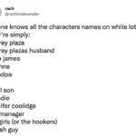 White Lotus Season Two Memes Tweets - names of characters