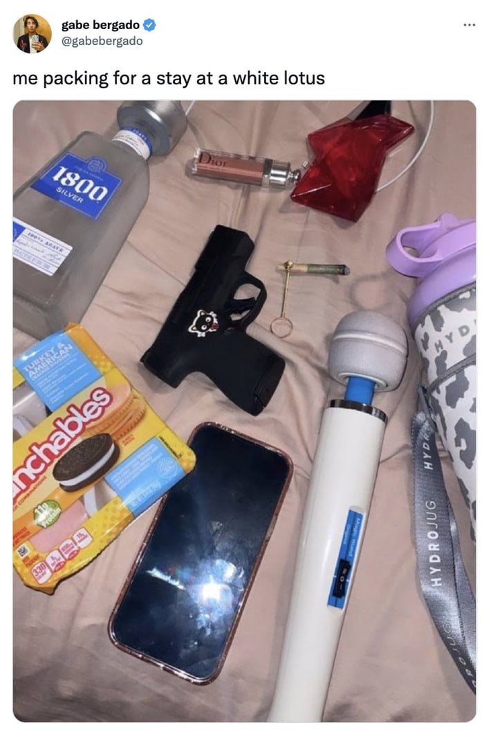 White Lotus Season Two Memes Tweets - packing for white lotus
