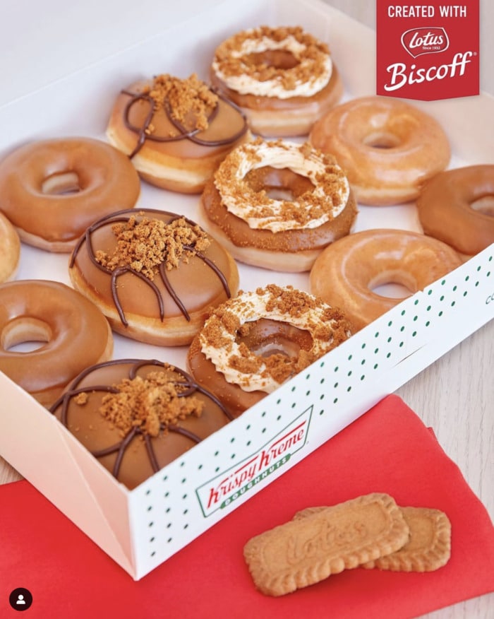 Biscoff Cookie Butter Donuts Krispy Kreme - Box