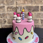 Cartoon Cakes - pink sprinkle cake