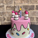 Cartoon Cakes - pink sprinkle cake