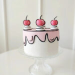 Cartoon Cakes - light pink vintage cake