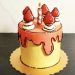 Cartoon Cakes - orange and yellow