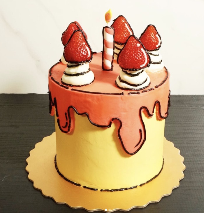 Cartoon Cakes - orange and yellow