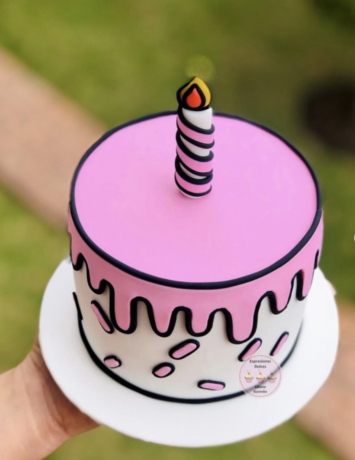 Cartoon Cakes - bright pink