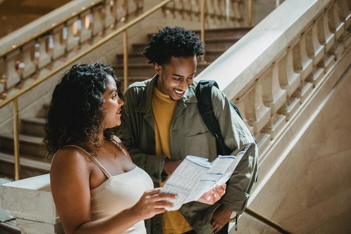 Cheap Valentines Day Ideas - couple looking at map
