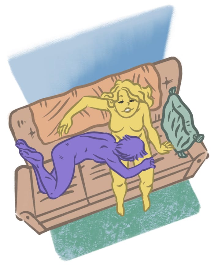 Oral Sex Positions - Couch