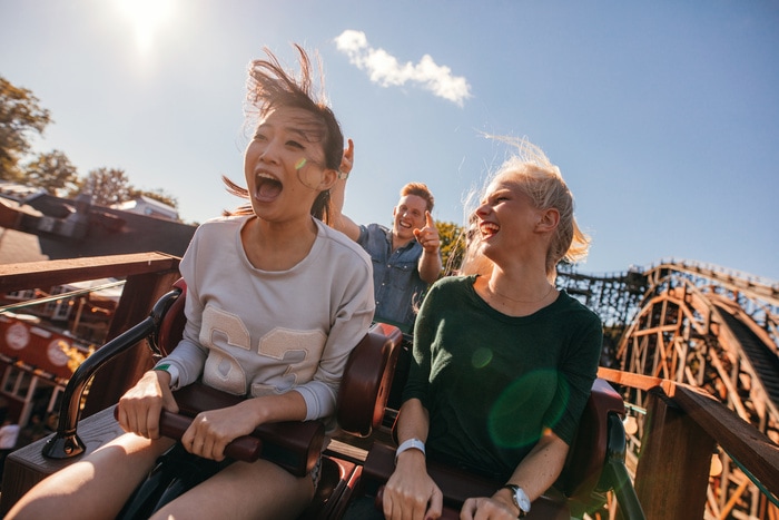 Physically Active Self Care Ideas - women on rollePhysically Active Self Care Ideas - women on rollercoasterr coaster