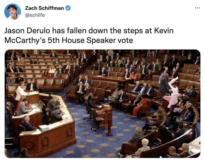 Speaker of the House Vote Memes Tweets - jason derulo falling