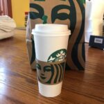 Starbucks DoorDash Delivery - chai latte on table