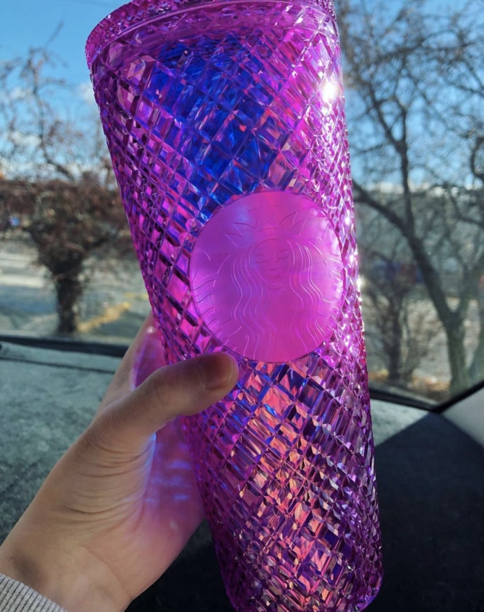 Starbucks Valentine Cups 2023 - Pink Jeweled Cold Cup